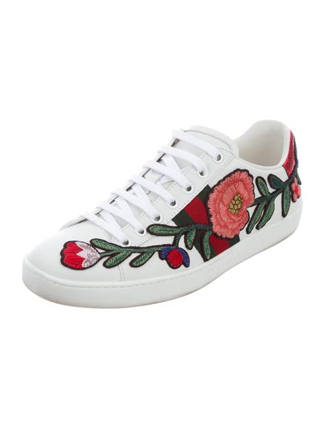 flower gucci shoes|gucci flower sneakers.